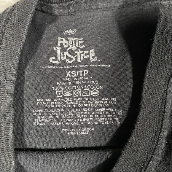 Tupac Shakur Poetic Justice A Street Romance T-Shirt 90's Rap Women's Sz XS - Picture 3 of 5